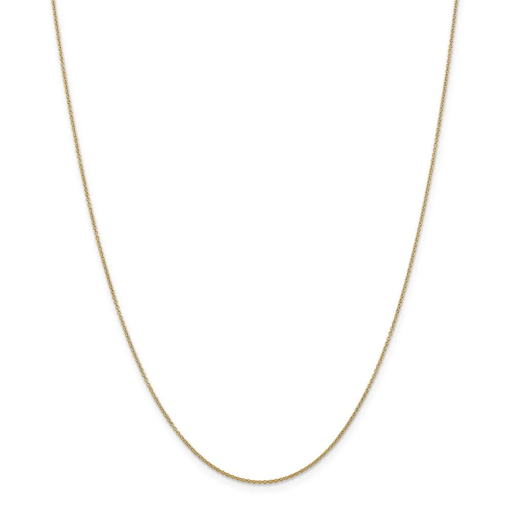 14k Yellow Gold 10mm Moon and Stars Necklace