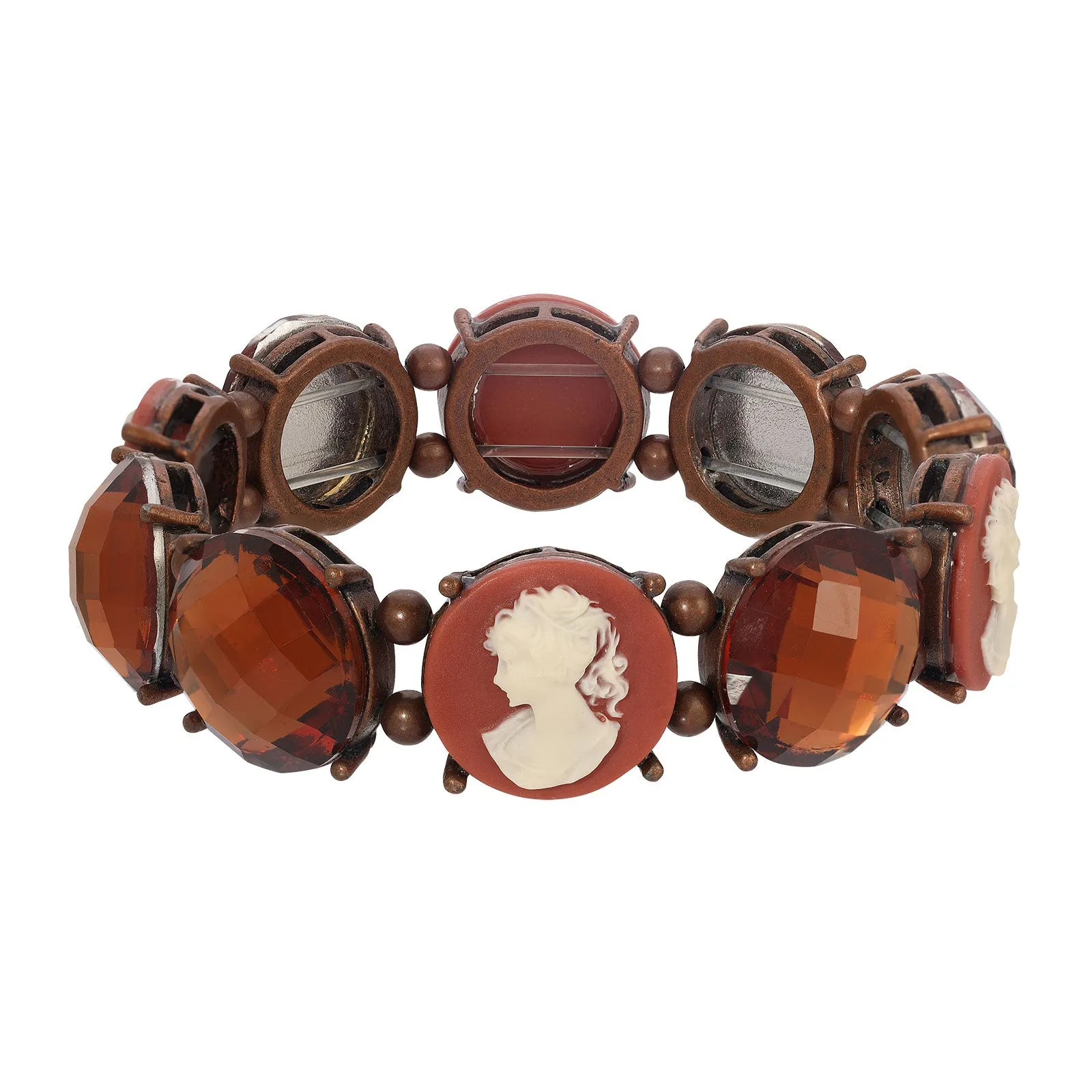 1928 Jewelry Topaz And Stone Stretch Bracelet