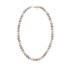 7.5-8.0 mm 18 Inch Multicolor Freshadama Freshwater Pearl Necklace