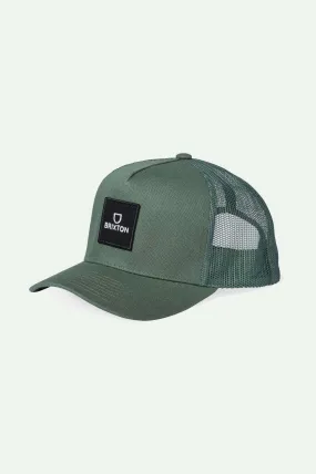 Alpha Block Netplus Trucker Hat - Agave Green/Agave Green