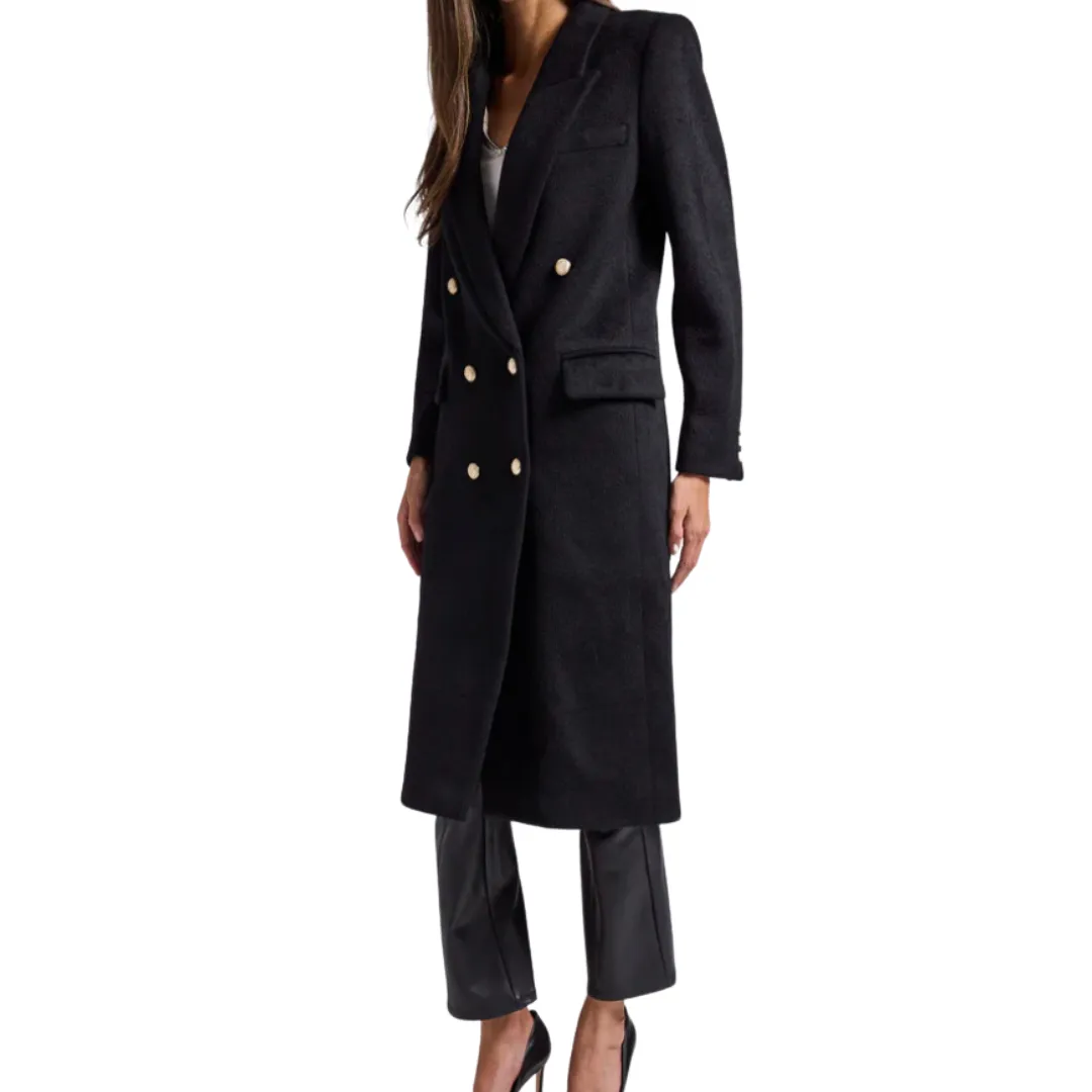 ANDIE WOOL COAT BLACK & GOLD