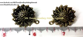 Antique Gold Circular Designer Sun Studs -ST40