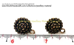 Antique Gold Flower Pattern Studs 2 -ST21