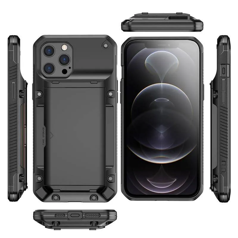 Armor Slide Military Grade Wallet Shockproof Case for iPhone 12 Series