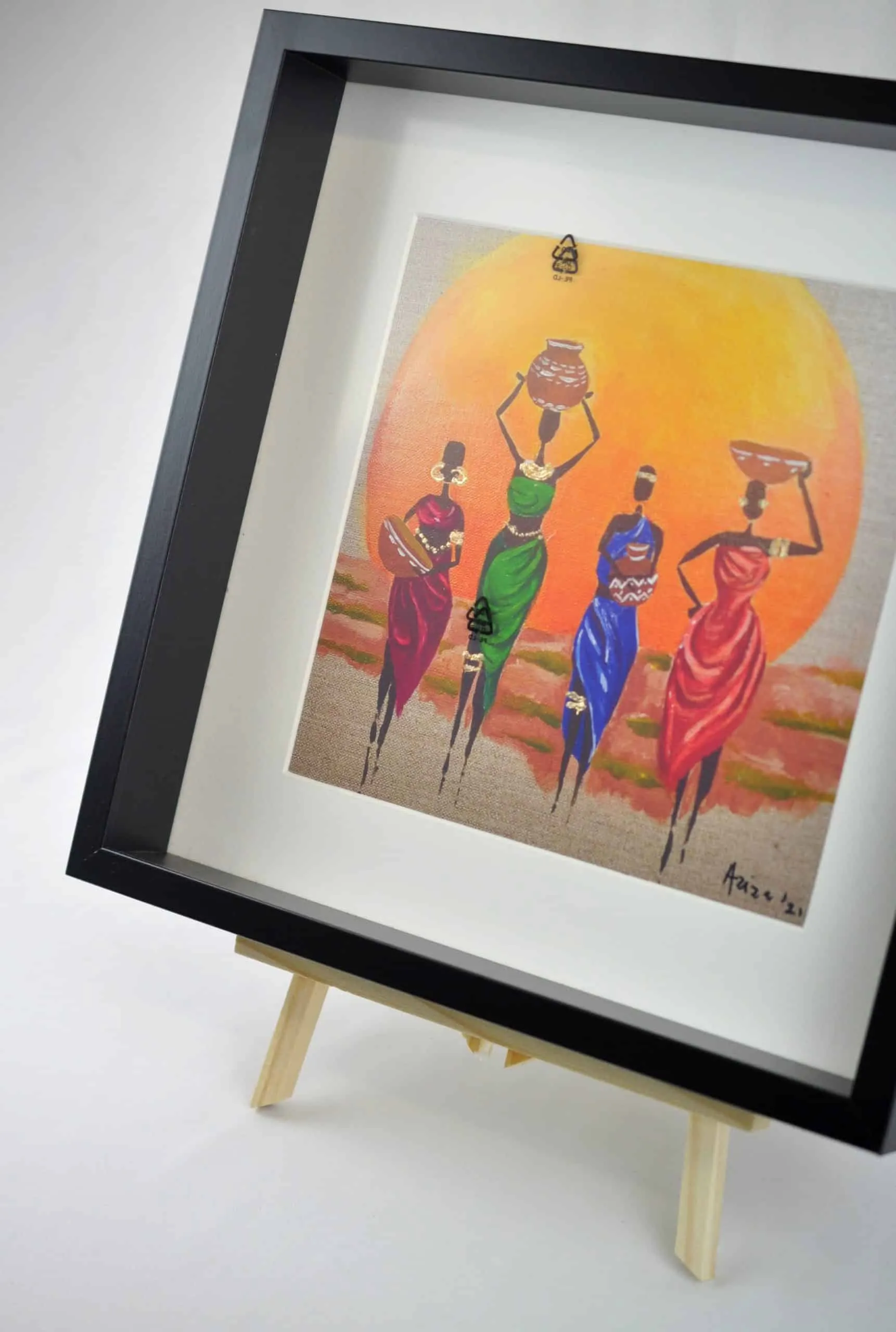 Aziza Four Ladies Art Print - African Clothing Store | JT Aphrique