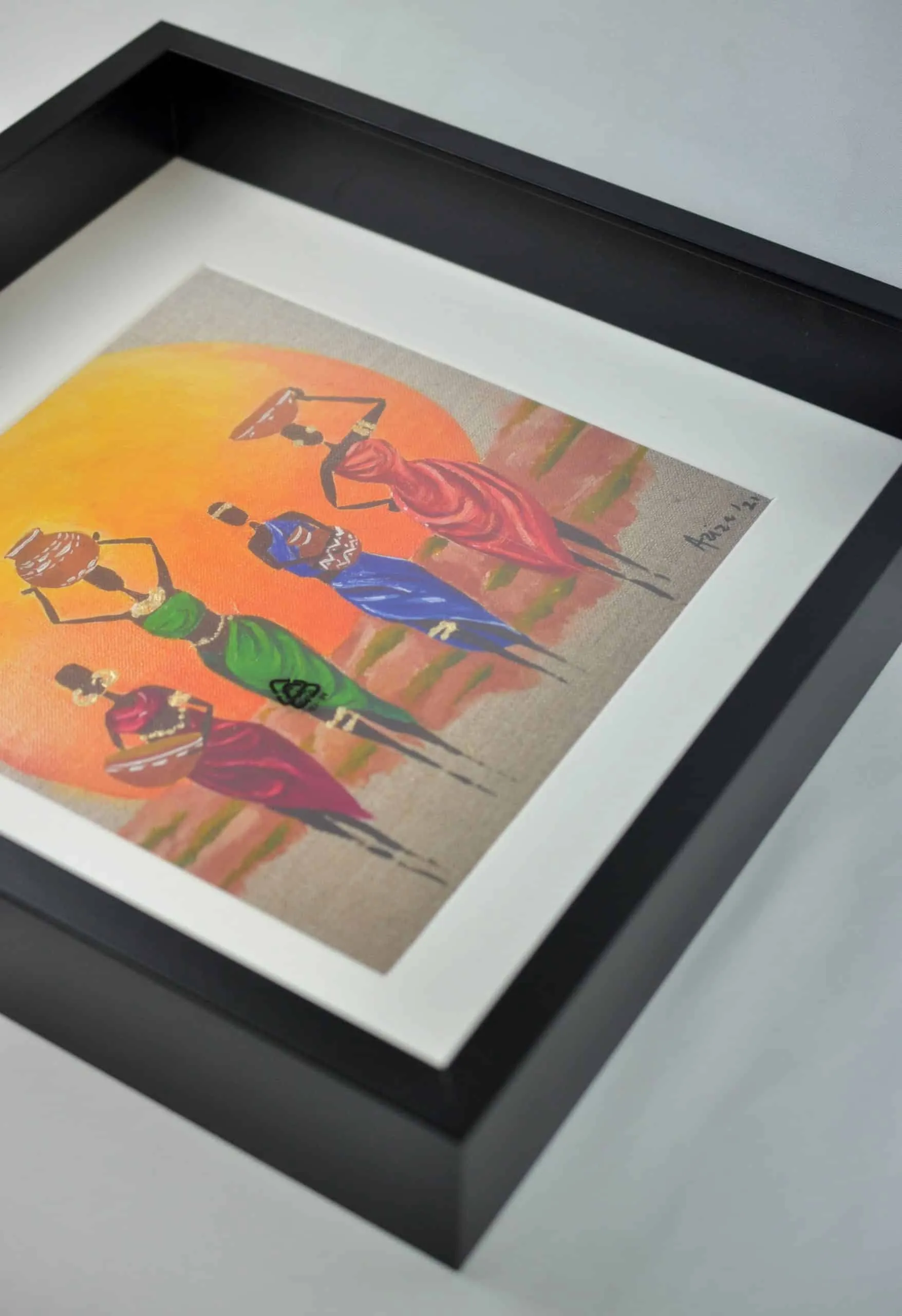 Aziza Four Ladies Art Print - African Clothing Store | JT Aphrique