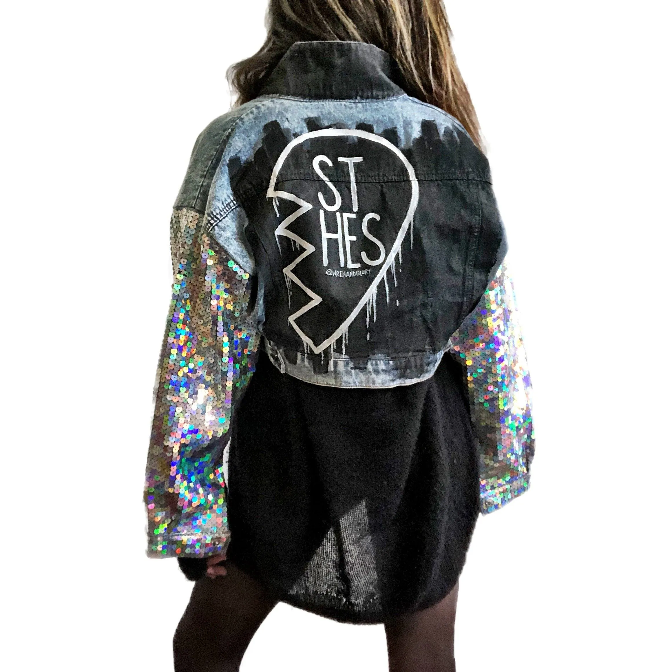 'BEST B*TCH' DENIM JACKET SET