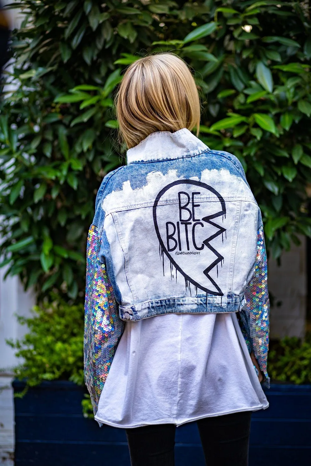 'BEST B*TCH' DENIM JACKET SET