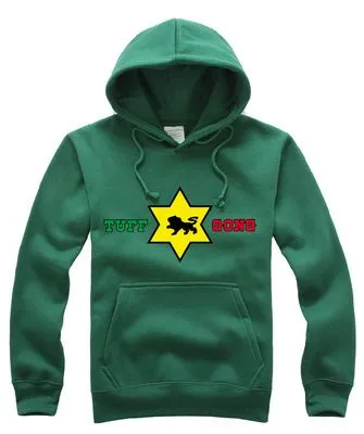 Bob Marley Hoody Sweatshirt with Red Gold Green Print across Front