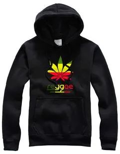 Bob Marley Hoody Sweatshirt with Red Gold Green Print across Front