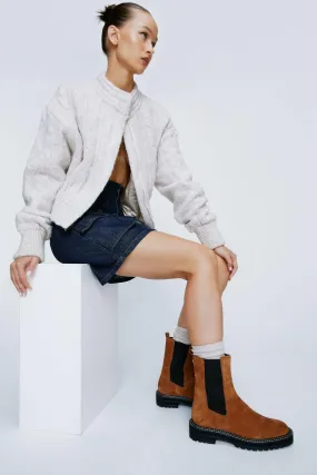 Boots | Real Suede Contrast Chelsea Boots | NastyGal