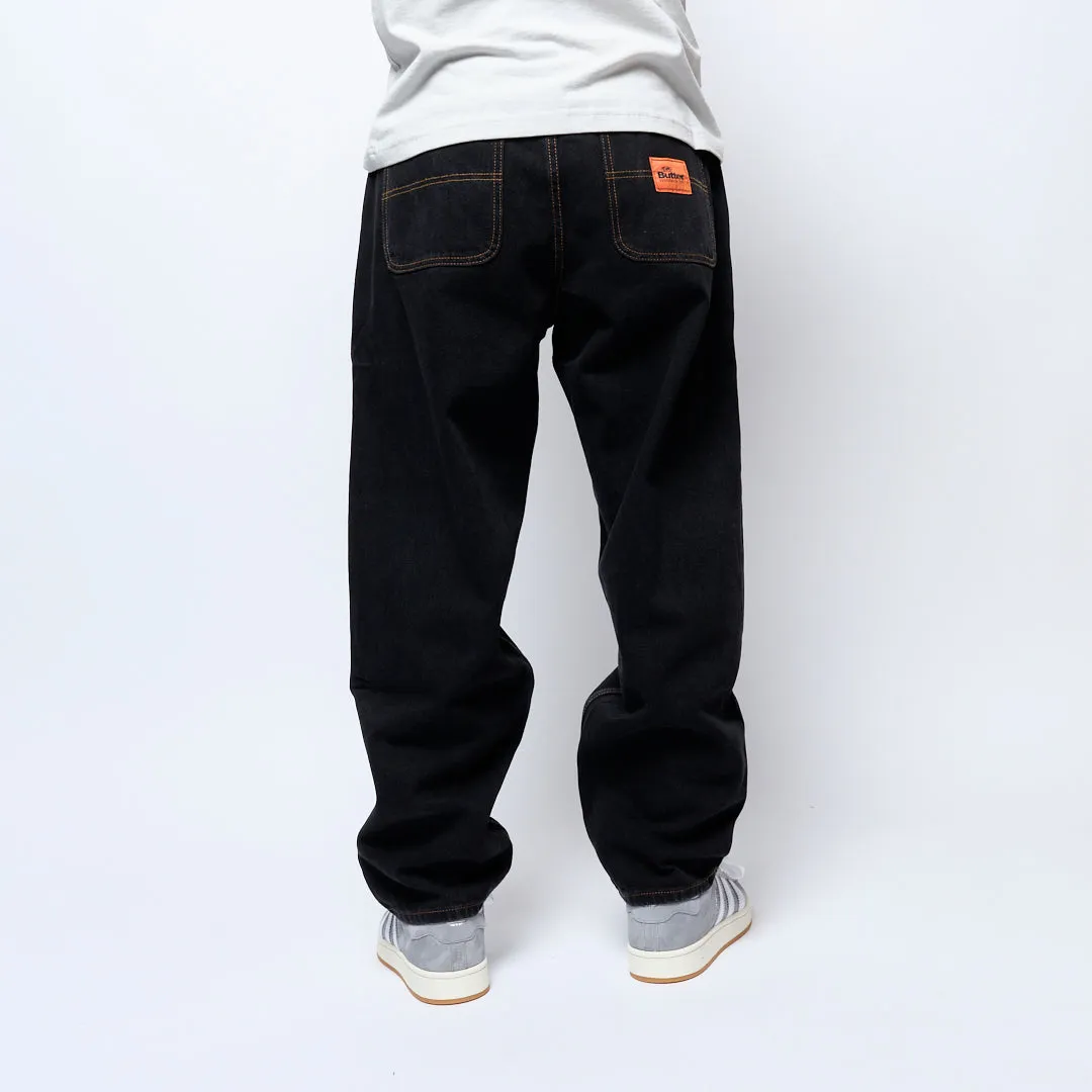 Butter Goods - Baggy Denim Jeans (Washed Black)