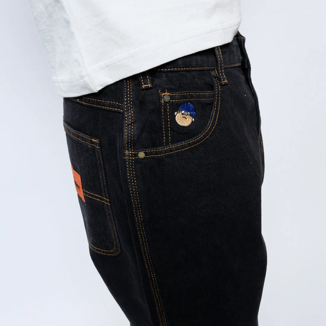 Butter Goods - Baggy Denim Jeans (Washed Black)