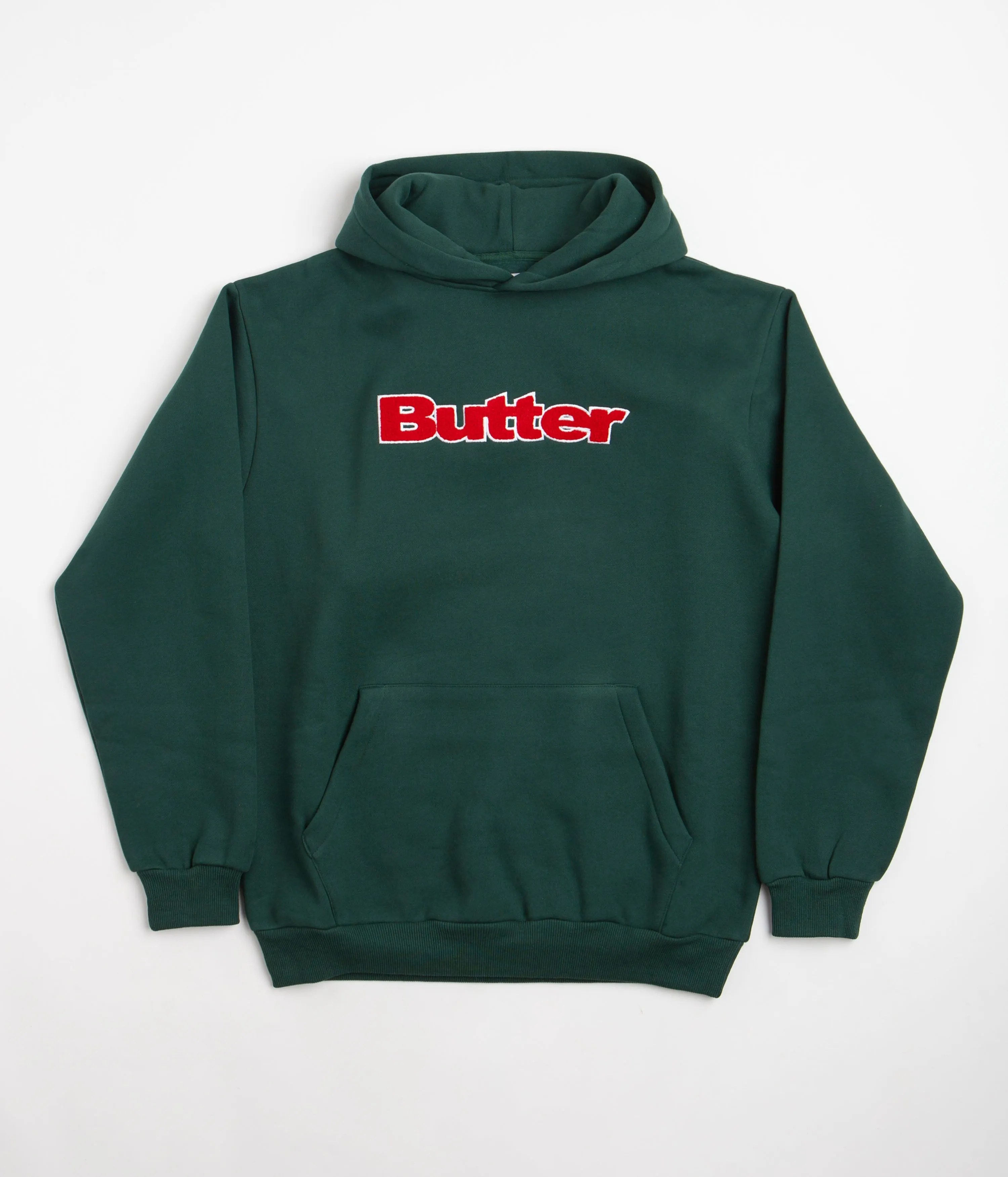 Butter Goods Chenille Logo Hoodie - Forest