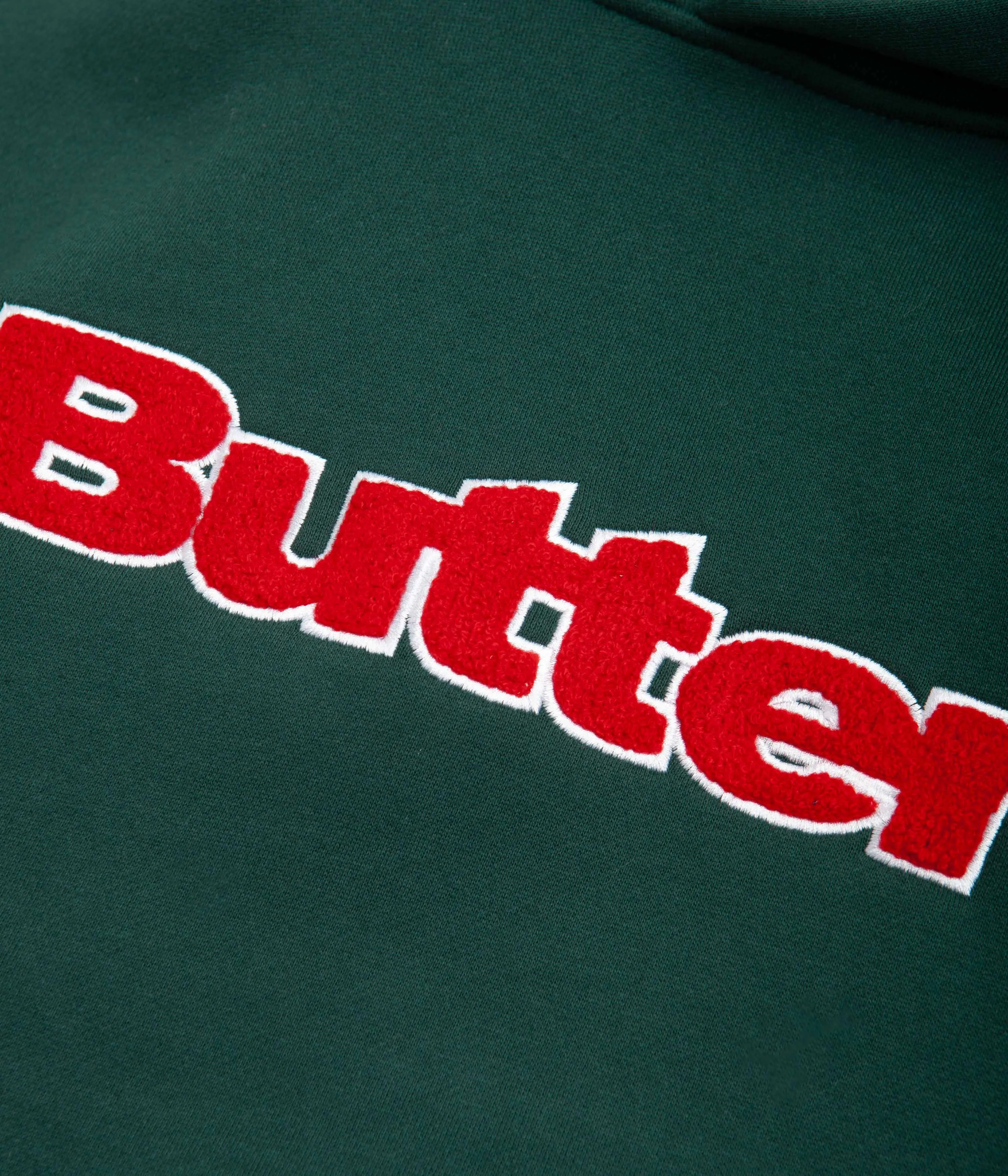 Butter Goods Chenille Logo Hoodie - Forest