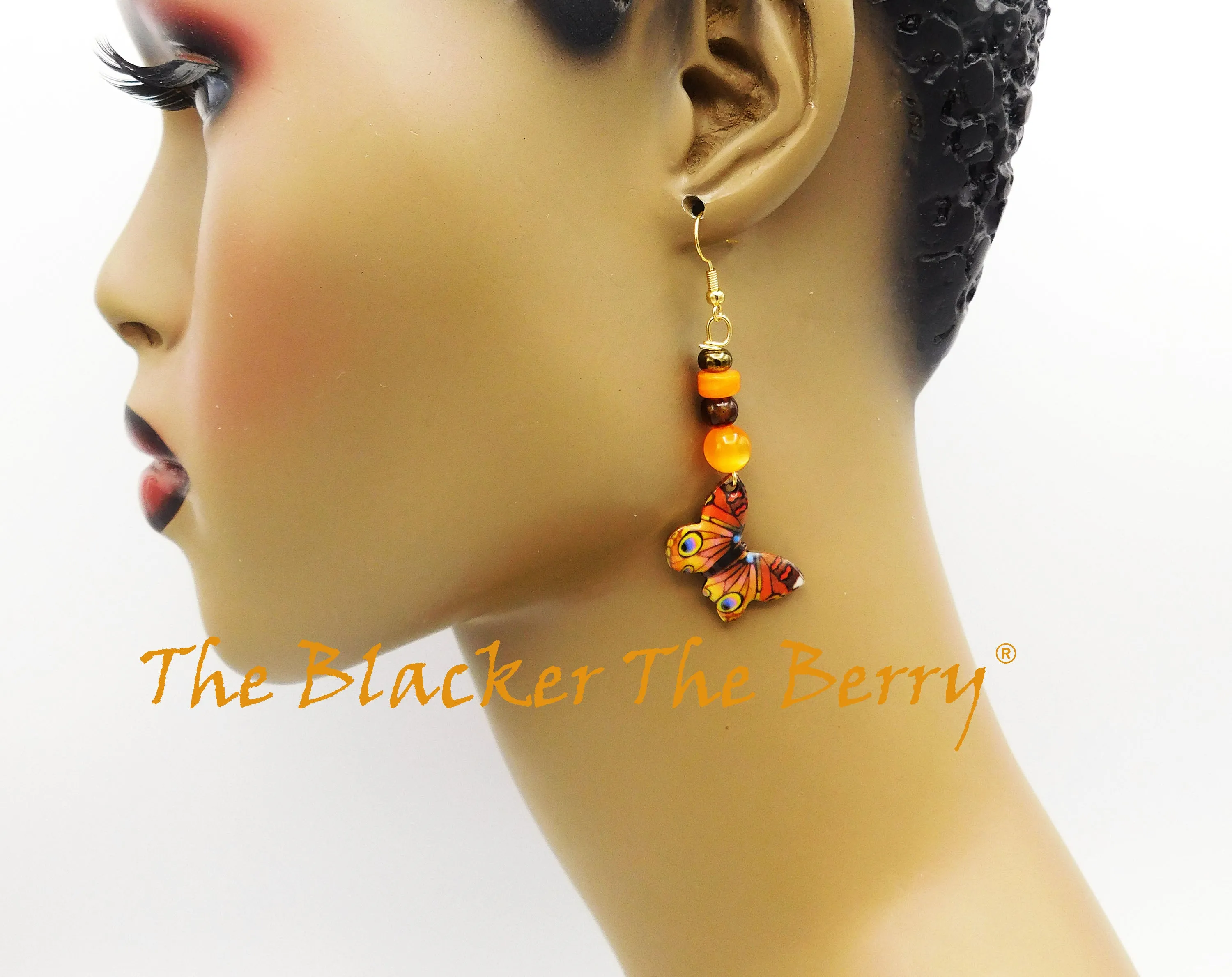 Butterfly Orange Beaded Women Jewelry