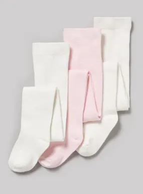 Buy Pink & Cream Tights 3 Pack 18-24 months | Socks and tights | Tu