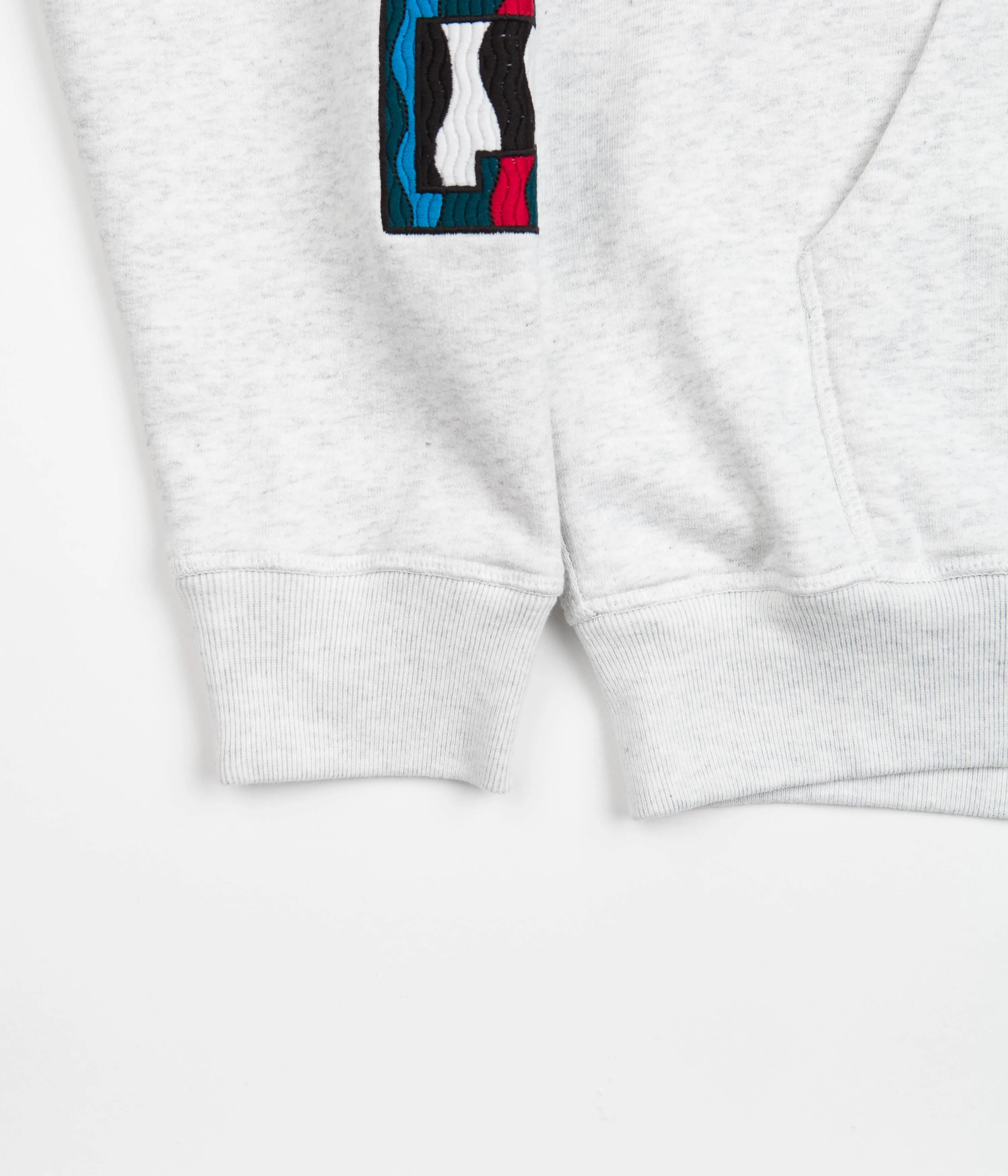 by Parra Zebra Striped P Hoodie - Ash Grey