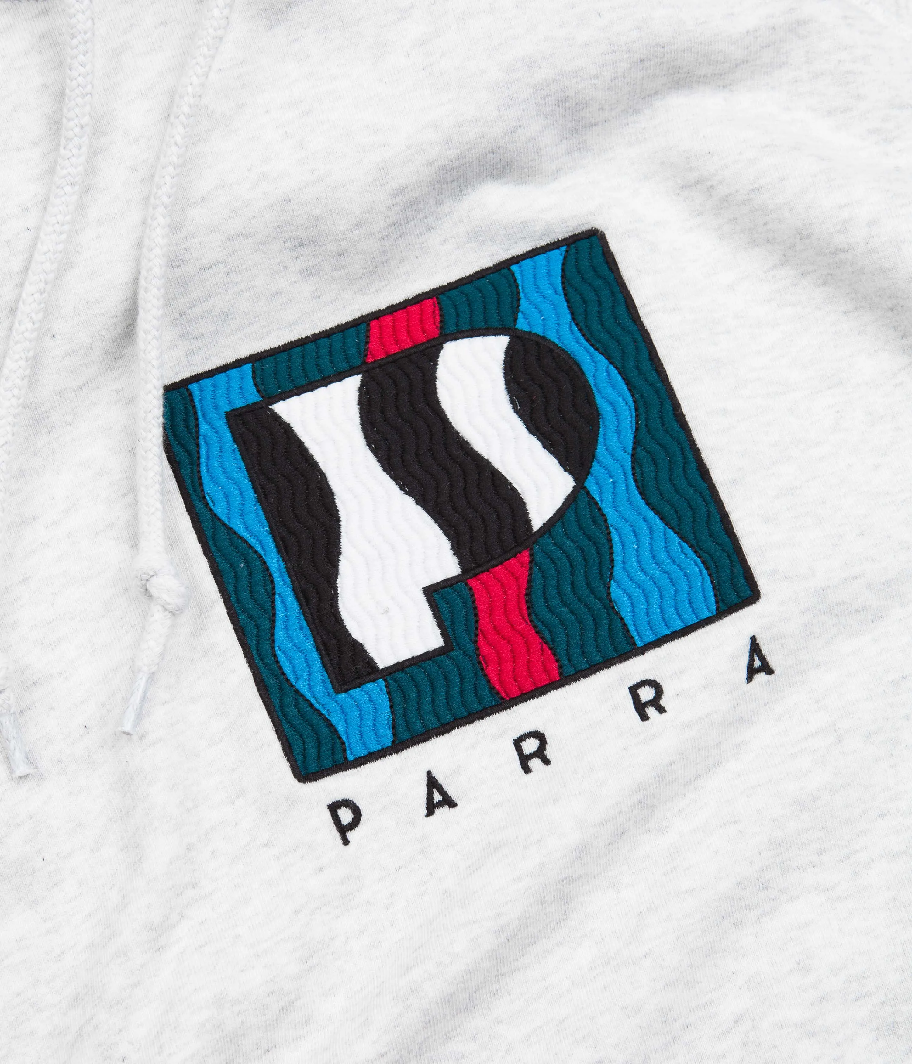 by Parra Zebra Striped P Hoodie - Ash Grey