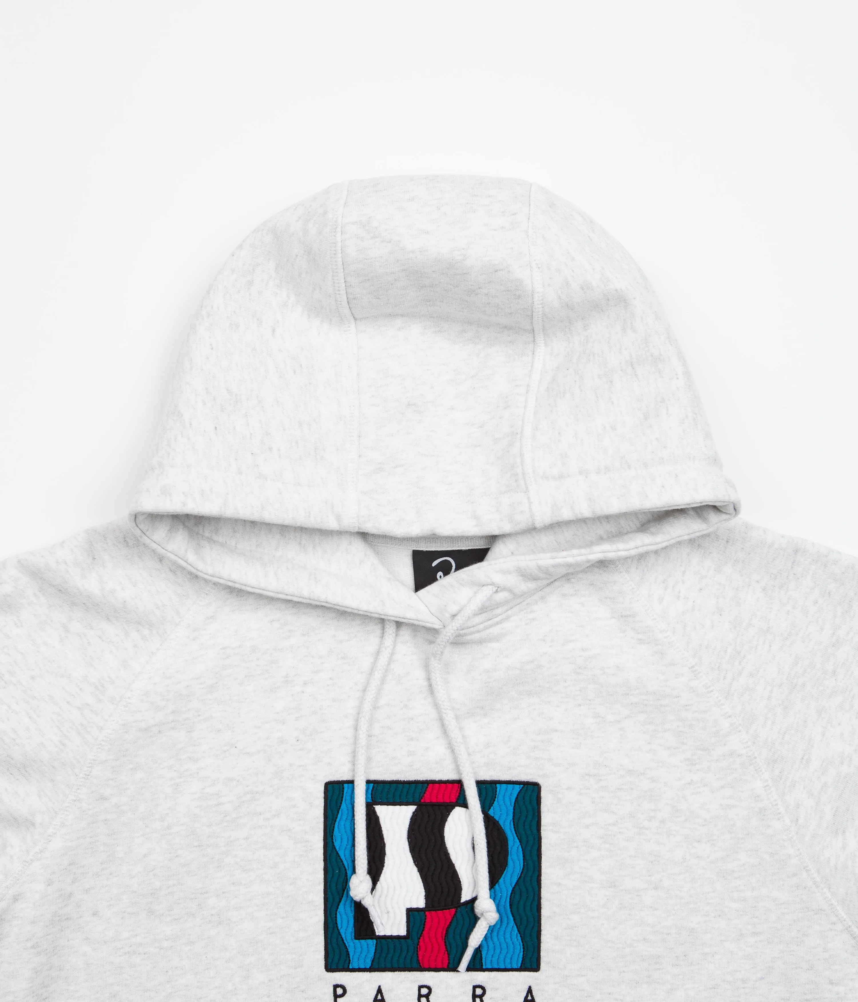 by Parra Zebra Striped P Hoodie - Ash Grey