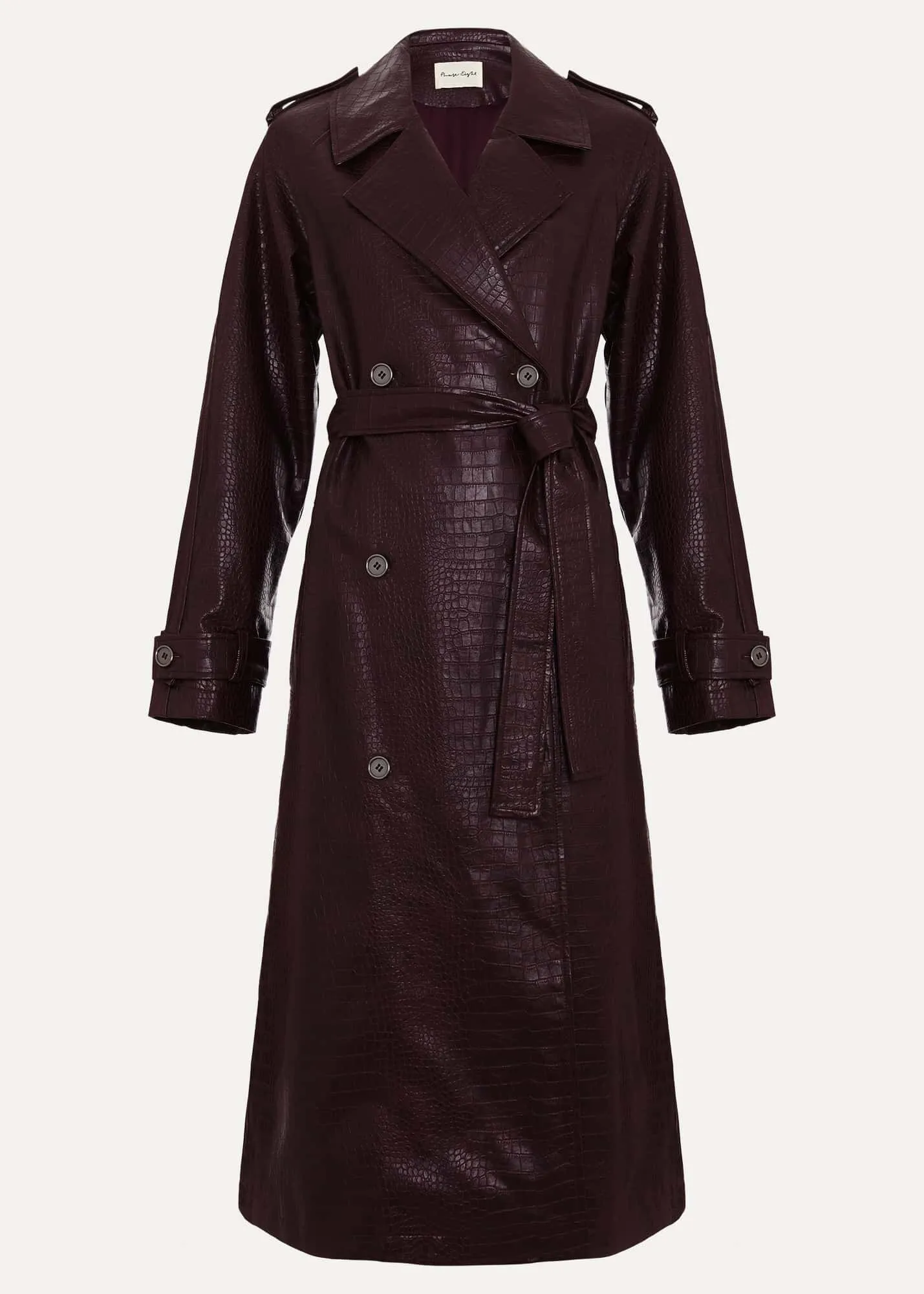 Carla Croc Pu Trench Coat