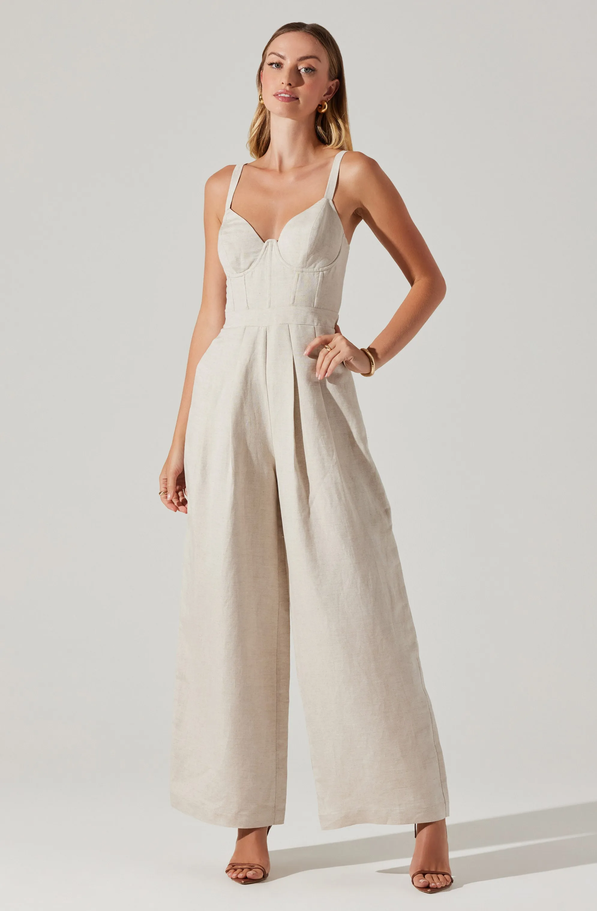 Caspar Wide Leg Jumpsuit