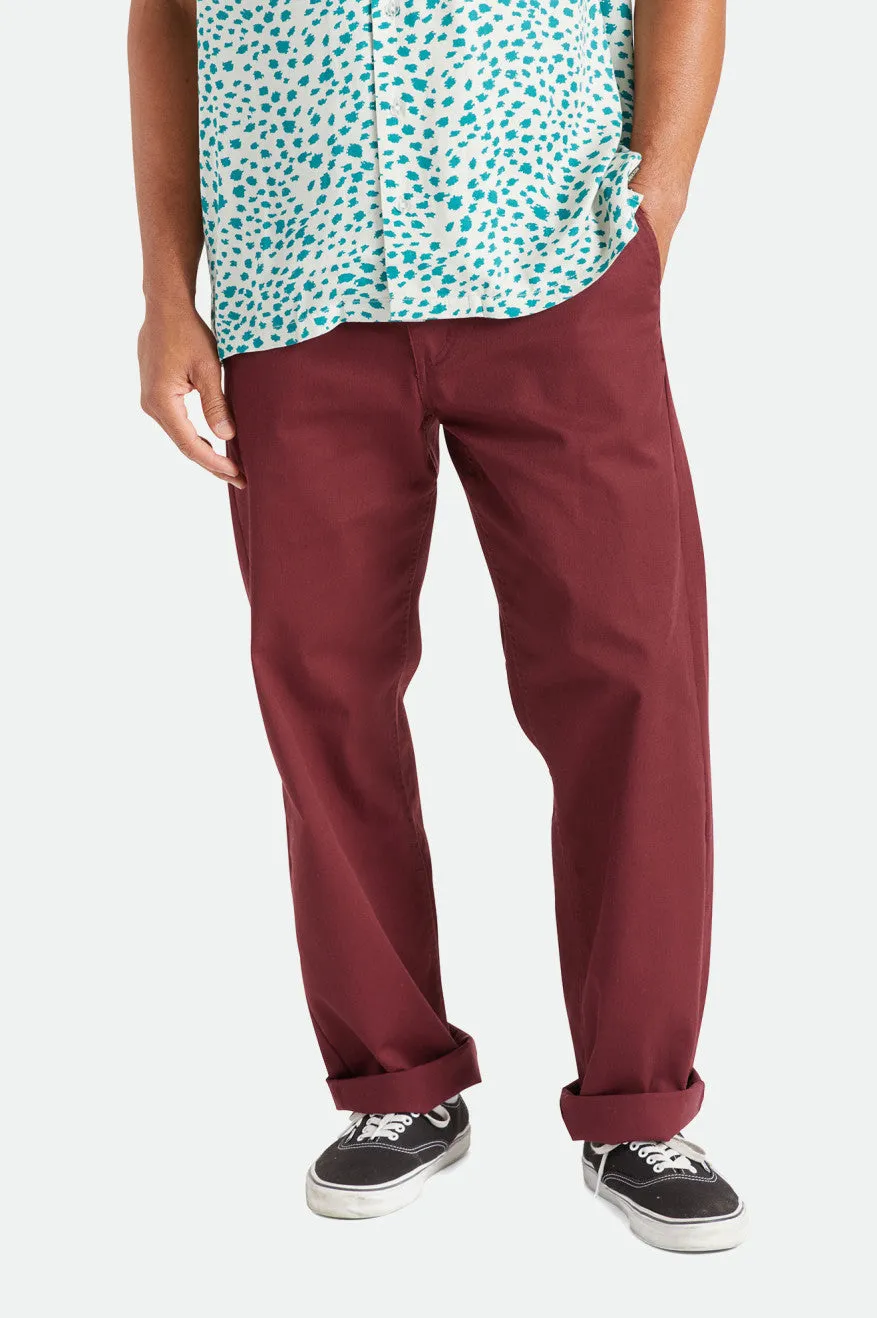 Choice Chino Relaxed Pant - Mahogany