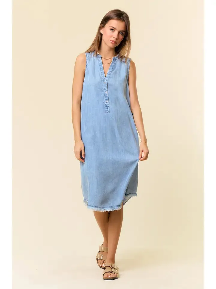 Christa Denim Midi Dress