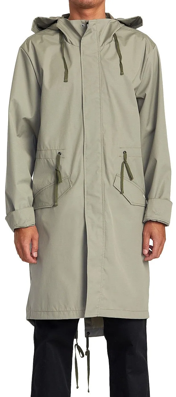 coat RVCA Fishtail Raincoat - Aloe - men´s