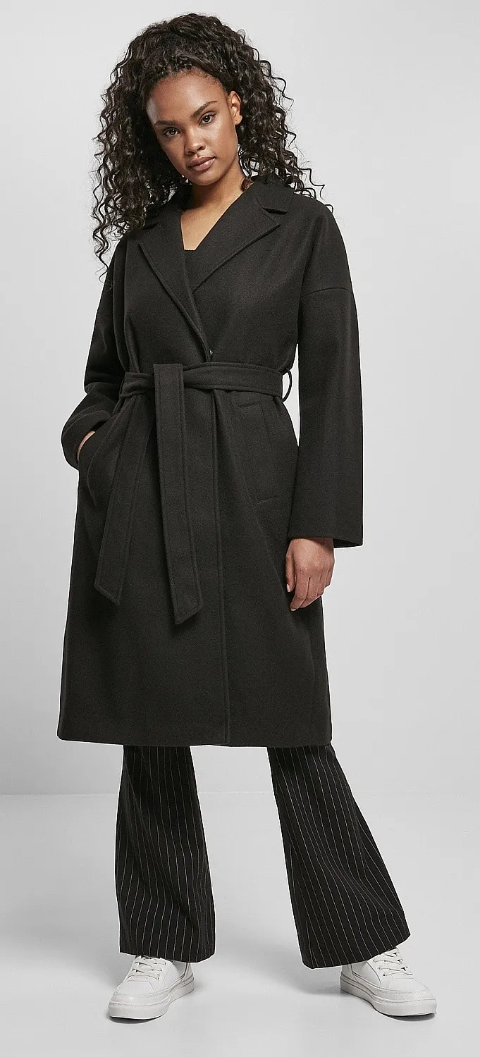 coat Urban Classics Oversized Classic/TB4538 - Black - women´s