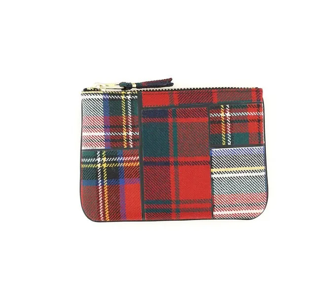 Comme des Garons Wallet Tartan Zip-Up Wallet