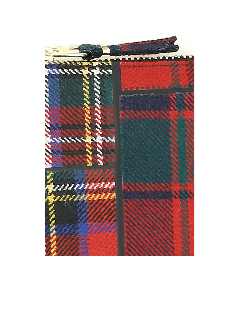 Comme des Garons Wallet Tartan Zip-Up Wallet