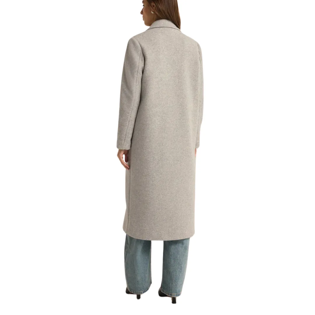 CONWAY PLUSH COAT HEATHER GREY