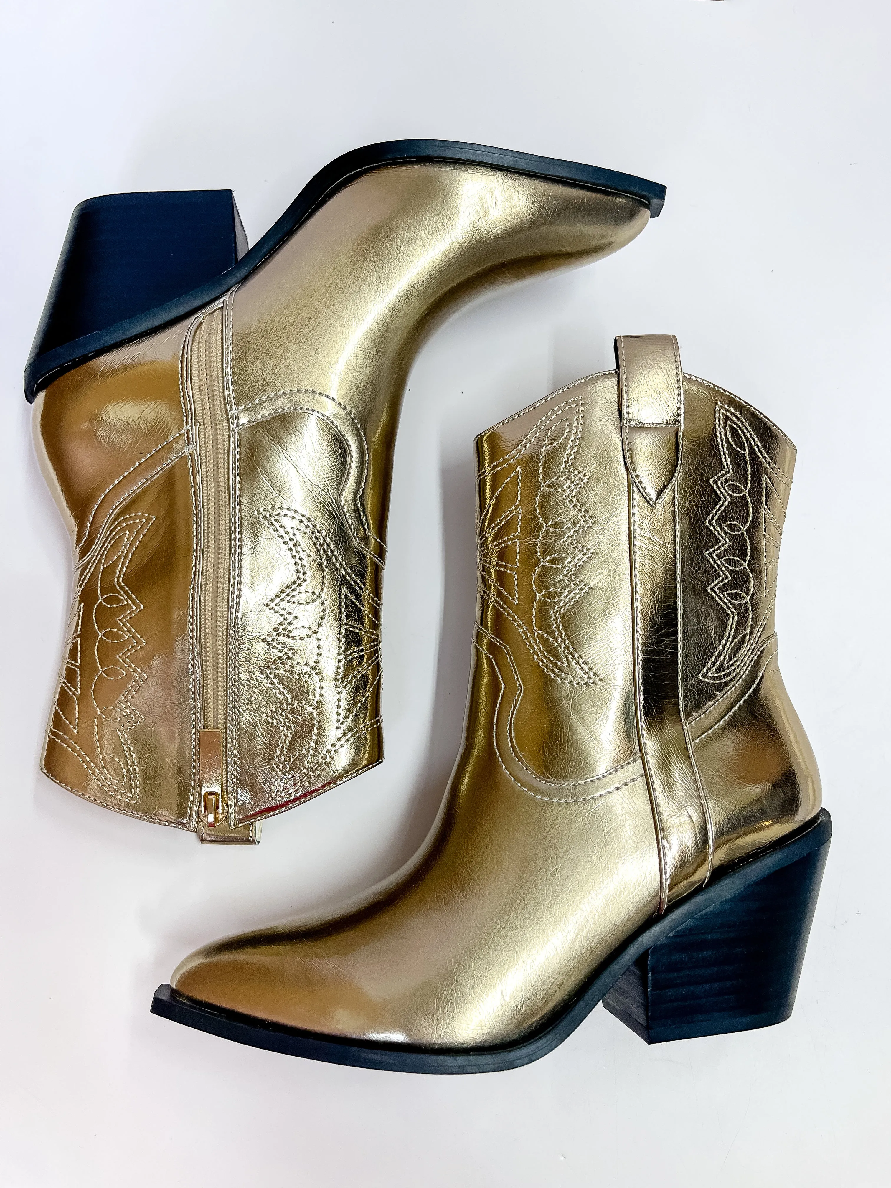 Corky's | Rowdy Western Stitch Boots in Gold