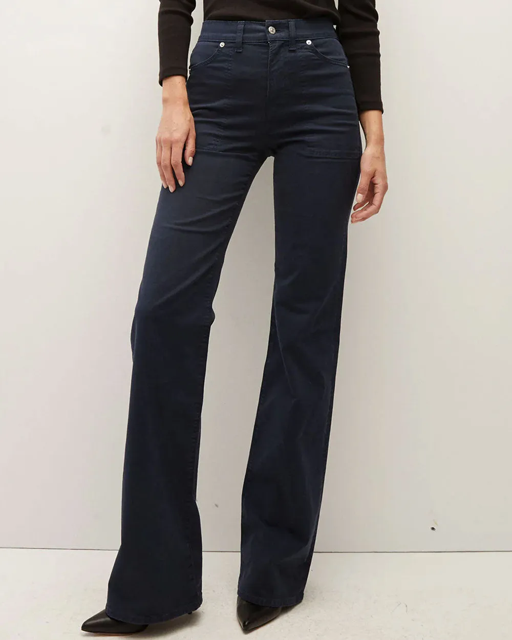 Crosbie Wide Leg Pant in Navy