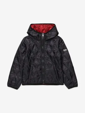 Diesel Kids Quilted Jacket in Black