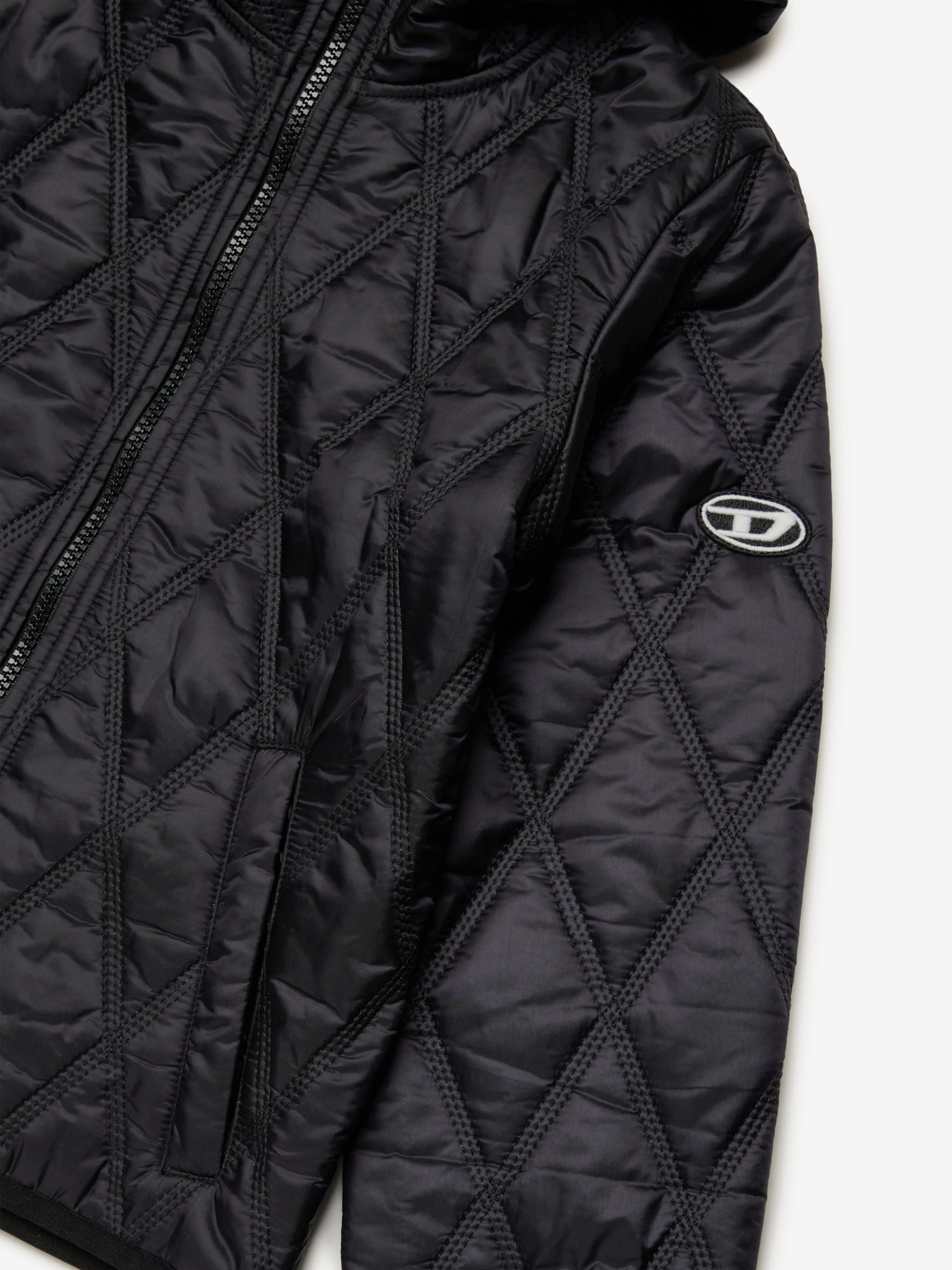 Diesel Kids Quilted Jacket in Black