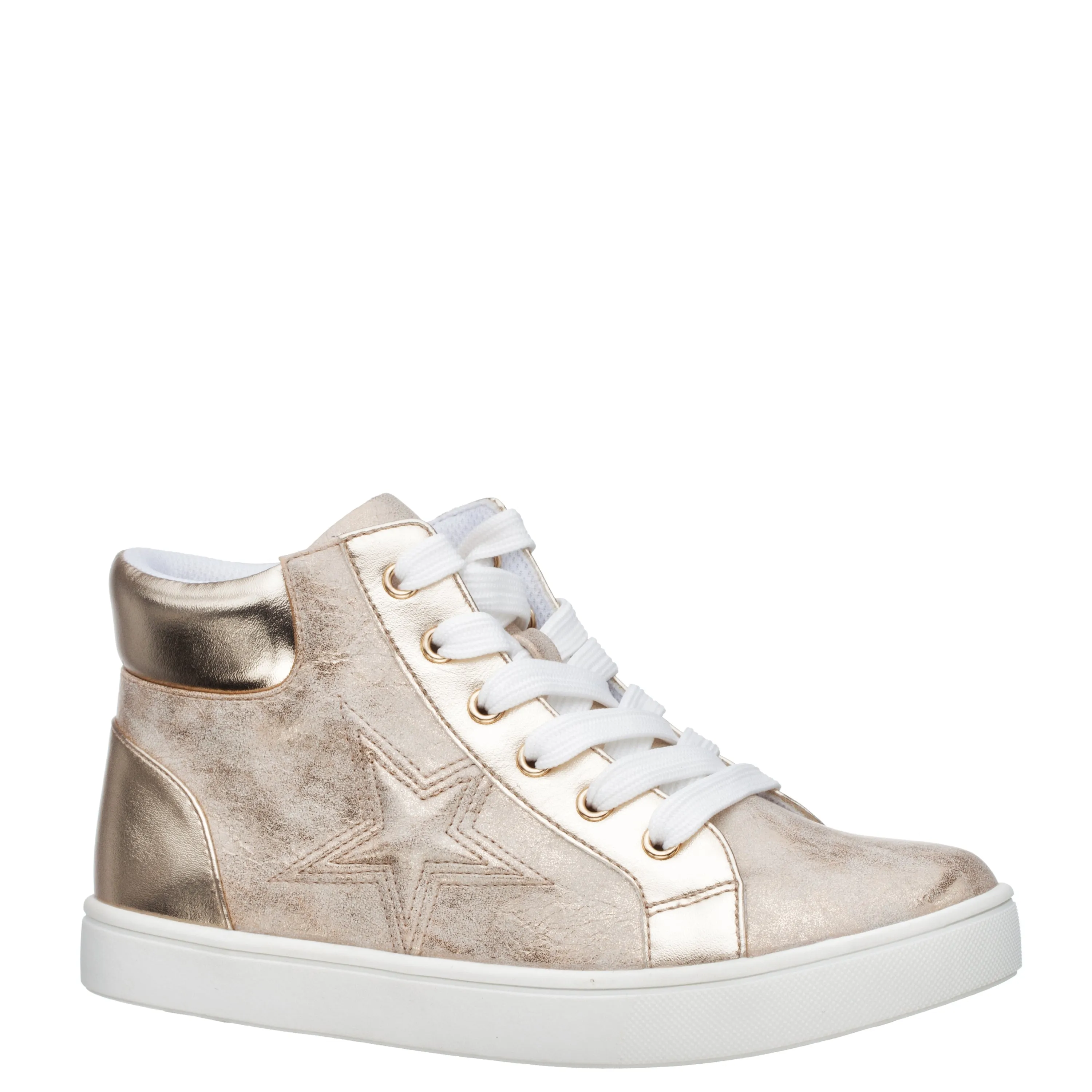 Distressed Star High Top Sneaker