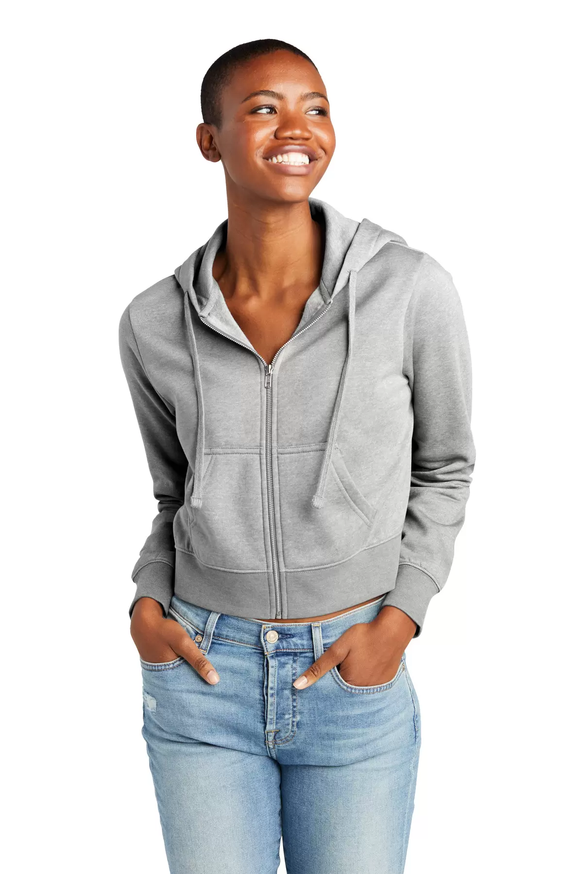 District Clothing DT6103 District Women's V.I.T. Fleece Full-Zip Hoodie SKU: DT6103