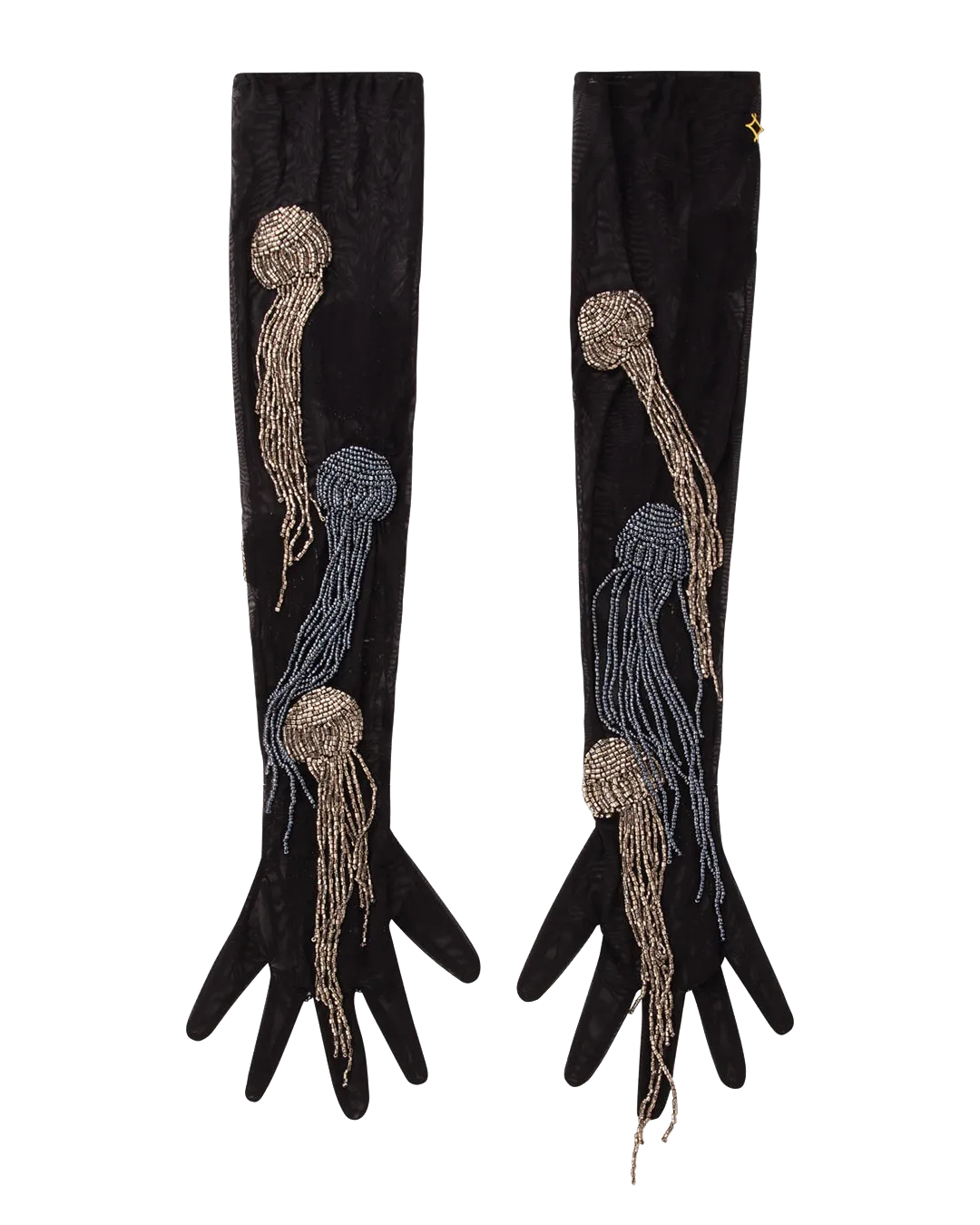 Gloves with Dangling Beads