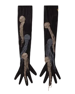 Gloves with Dangling Beads