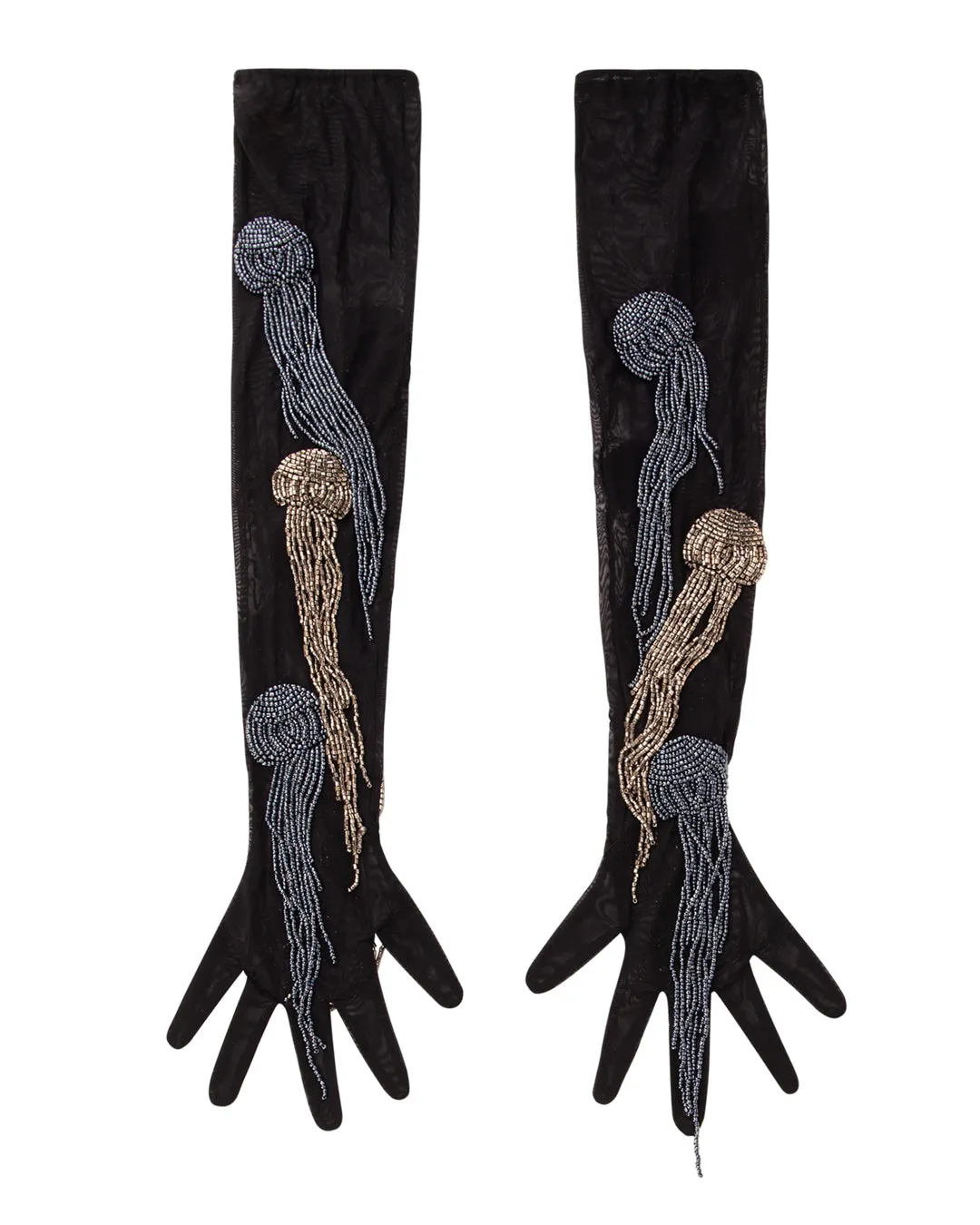 Gloves with Dangling Beads