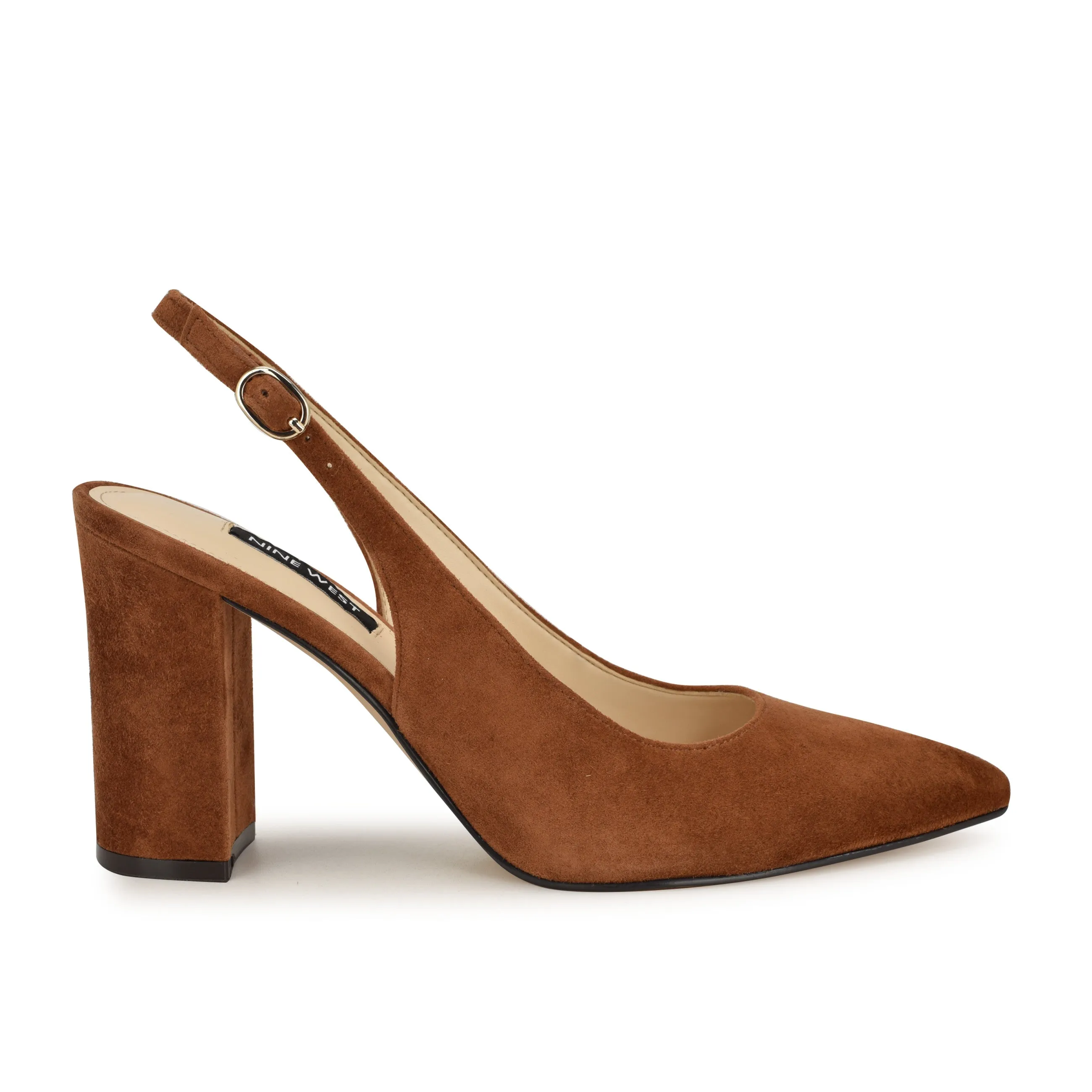 Gompell Block Heel Slingback Pumps