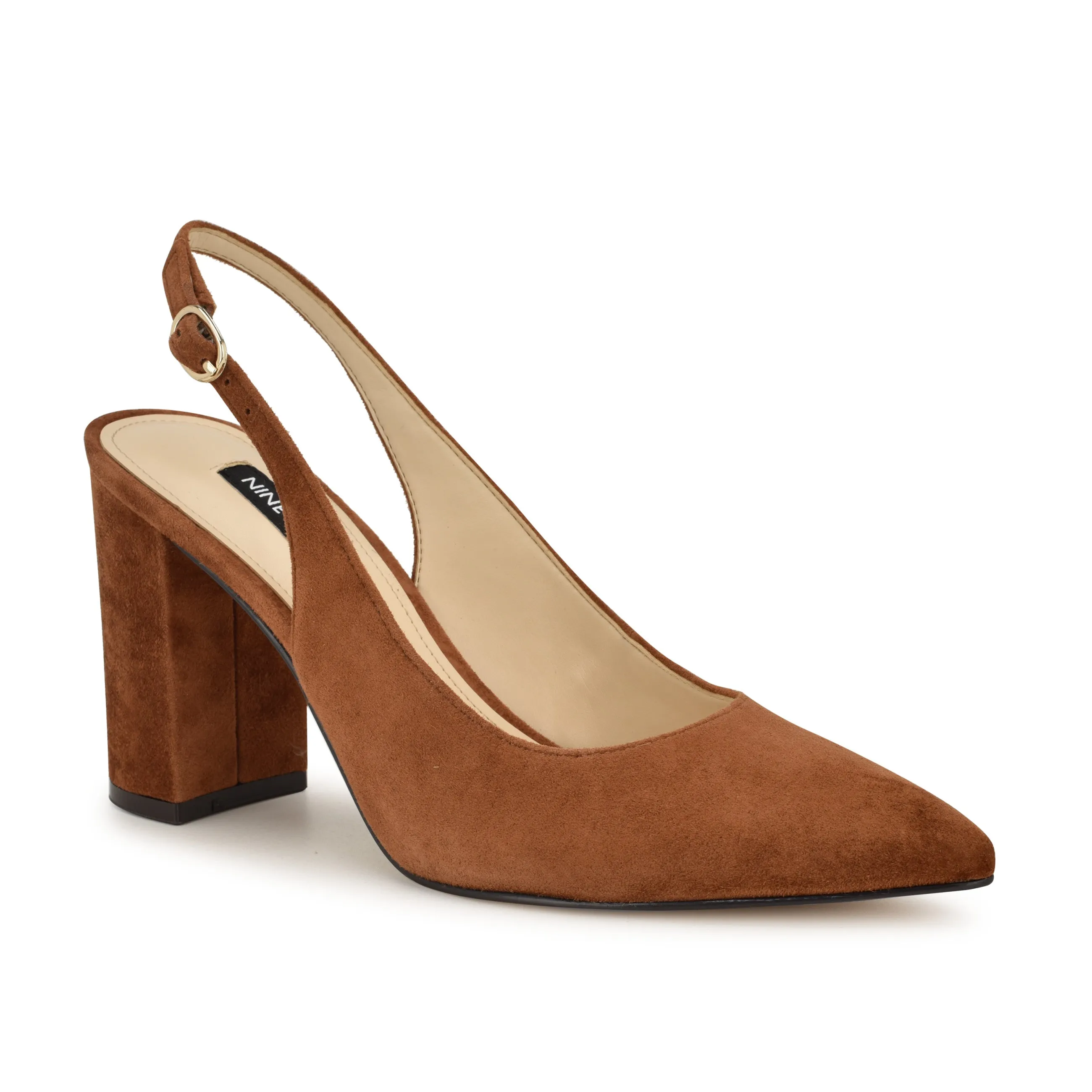 Gompell Block Heel Slingback Pumps