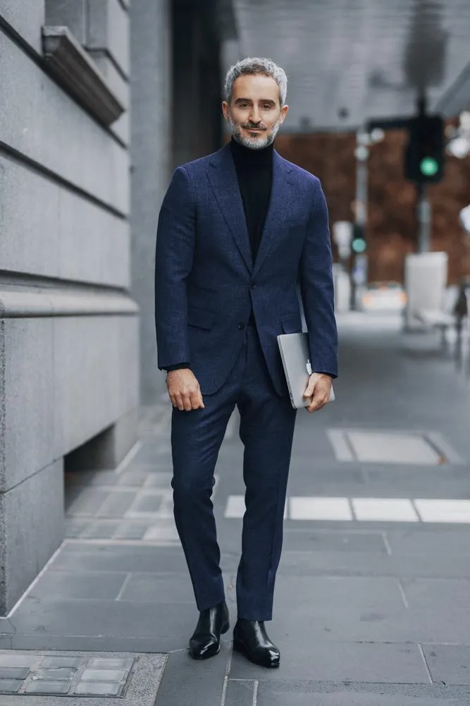 Greyson Suit - Blue Circle Stretch