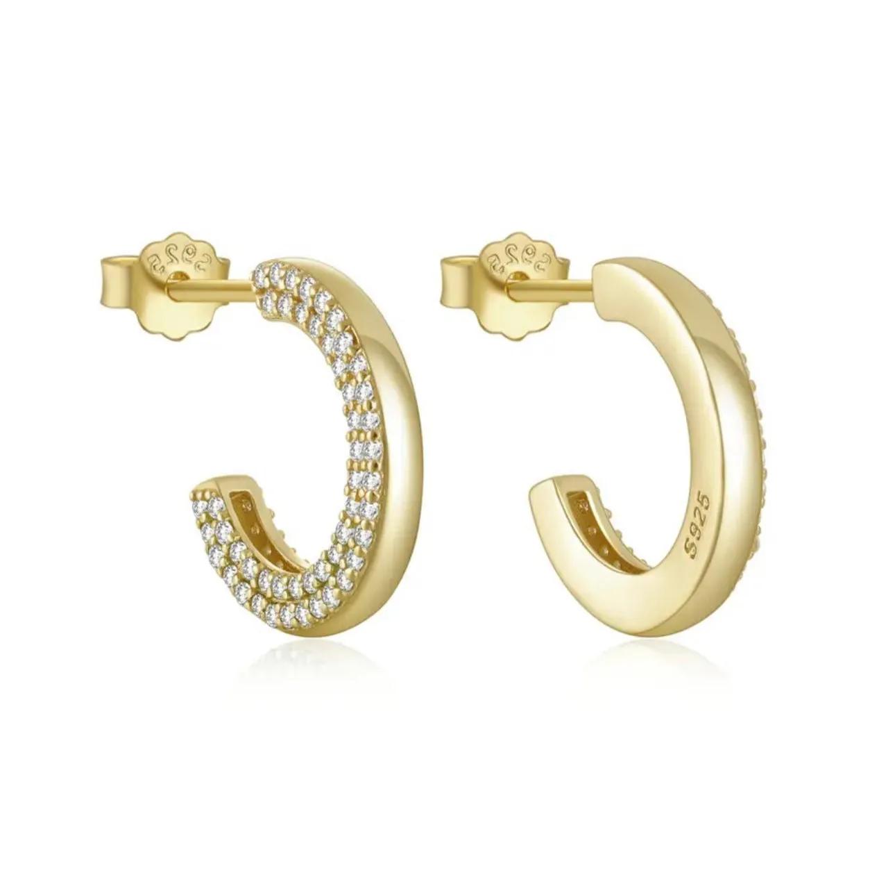 Half Pave Hoops