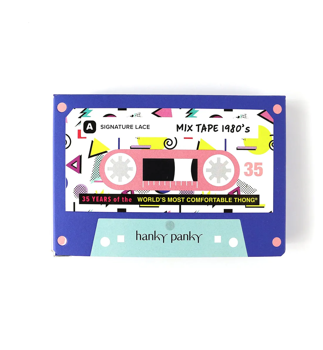 Hanky Panky Decades Original Rise Thong (MIX TAPE BOX) - 80S Rad Geo