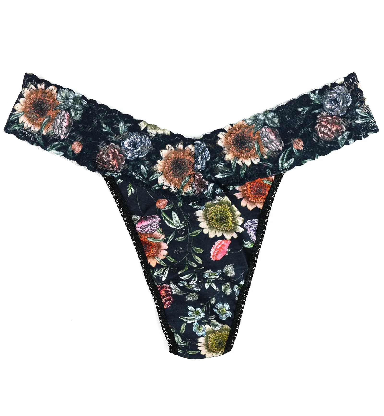 Hanky Panky Printed Organic Cotton Original Rise Thong (PR891801) - Hampton Court Gardens