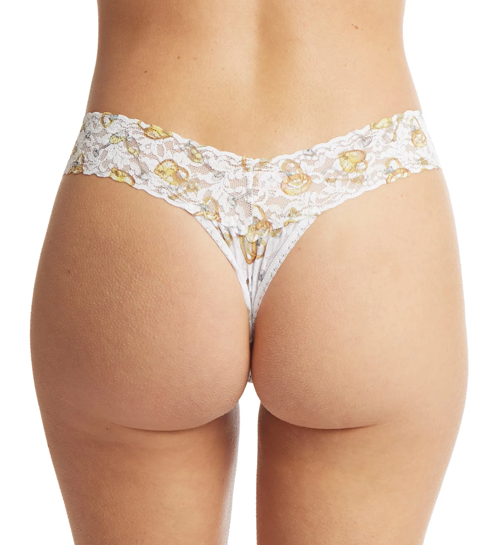 Hanky Panky Signature Lace Printed Low Rise Thong (PR4911P) - Forever Gold