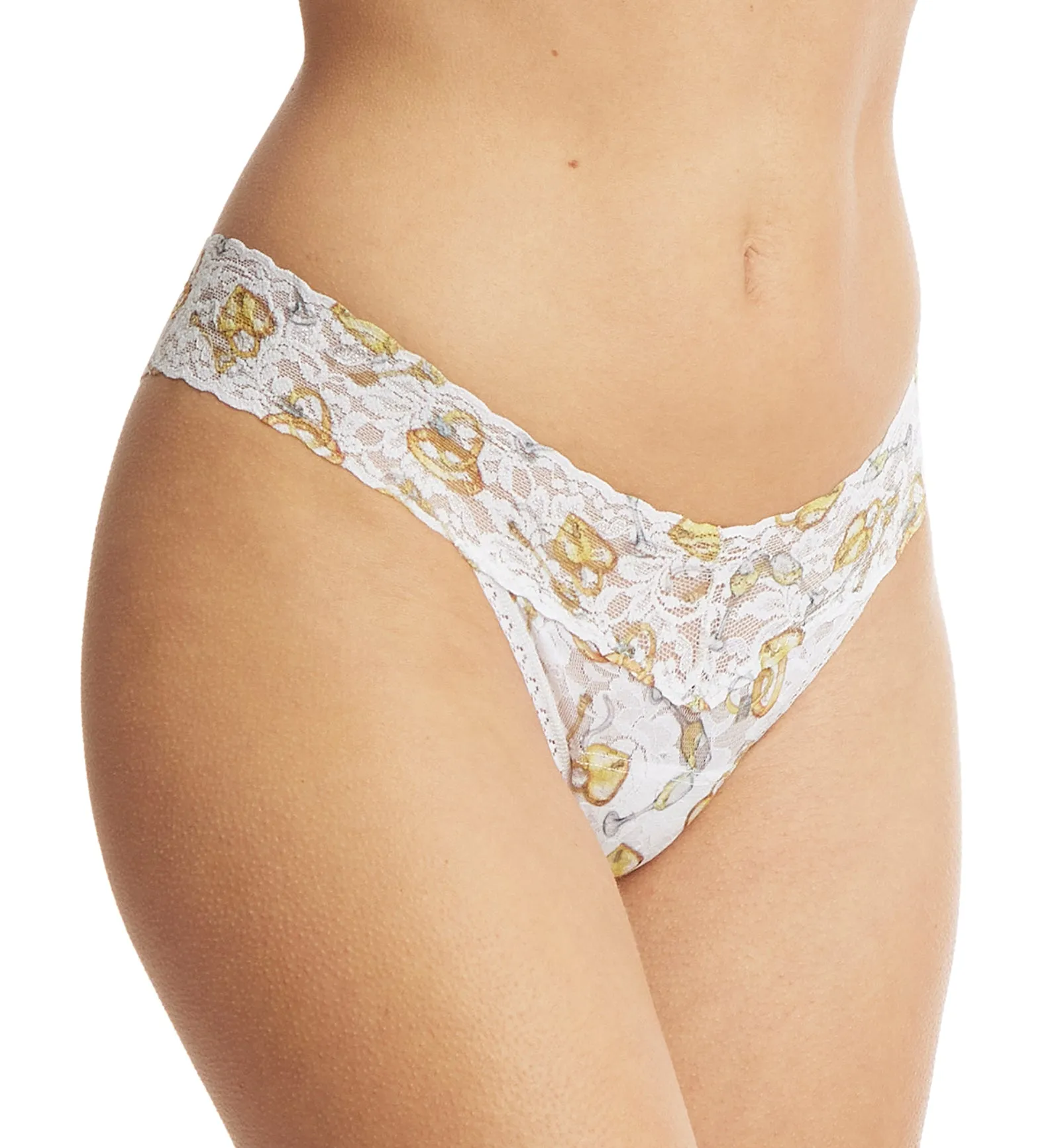 Hanky Panky Signature Lace Printed Low Rise Thong (PR4911P) - Forever Gold